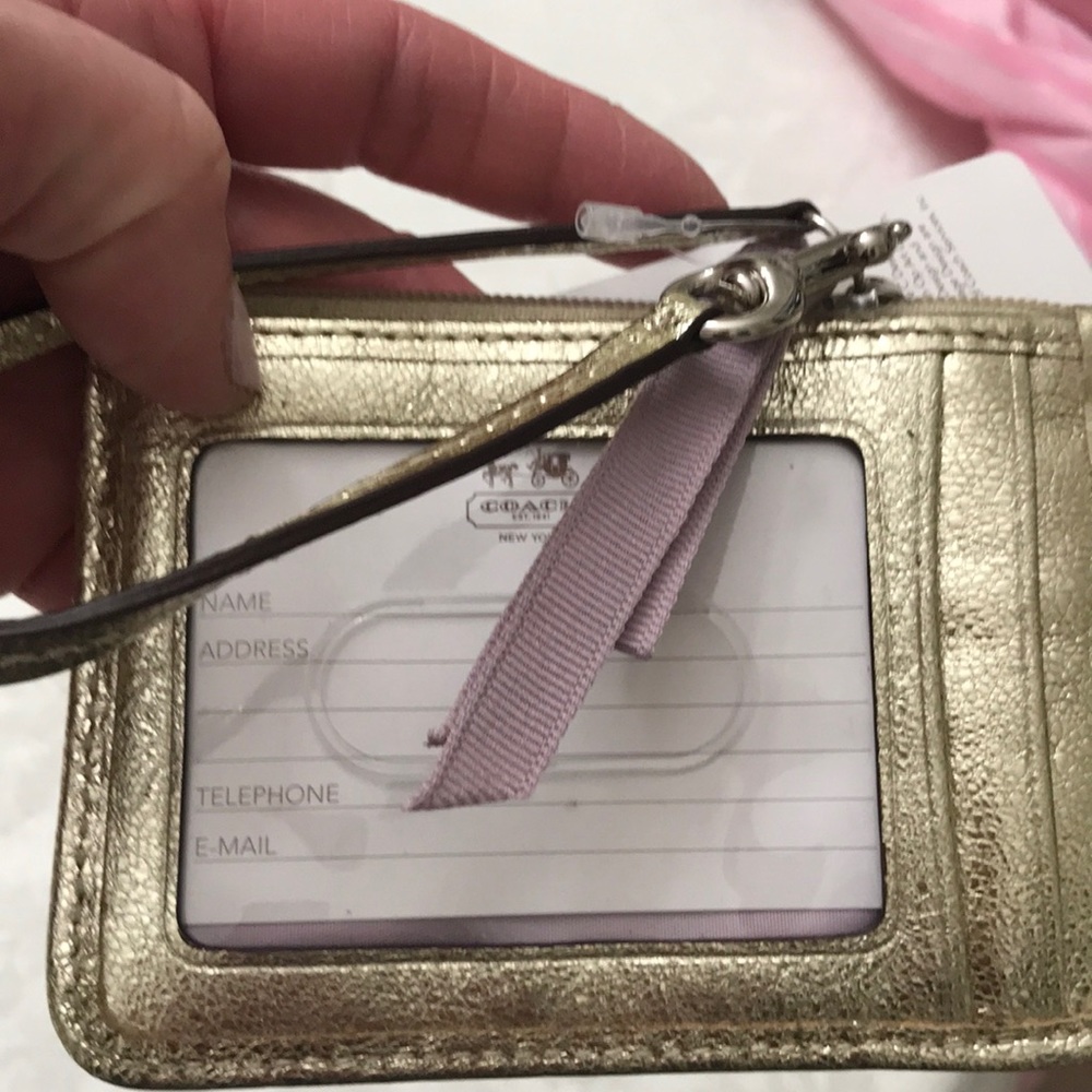 COACH zippered change purse/key chain - Picture 6 of 6